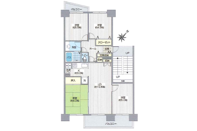 快適内装研究所 若葉台団地　13階 4LDK 価格：1,790万円